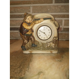 Antiguo Adorno De Porcelana Con Reloj Landex  