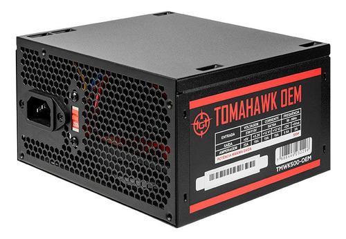 Fonte Tgt Tomahawk Tmwk500-oem Con 500w De Cor Preto