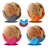 Soporte O Funda De Silicona Para Hamburguesas 4 Unidades