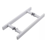 Puxador Branco 50cm Duplo Para Porta De Madeira/vidro/metal