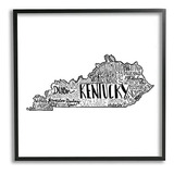 Cuadro De Pared Del Mapa De Kentucky, Diseño De The Saturday