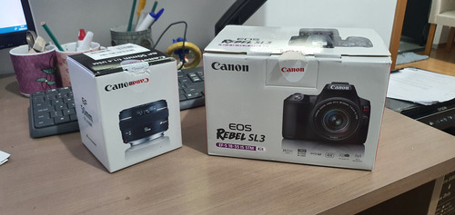  Canon Kit Sl3 + 18-55mm + 50mm 1.4 + Tripe Dslr Cor  Preto