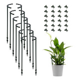 Paquete De 12 Estacas De Soporte Para Plantas Con 24 Clips .