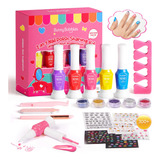 Kit De Esmalte De Unas Para Ninas De 7, 8, 9, 10, 11, 12 Ano