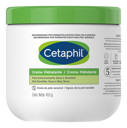 Crema Cetaphil Hidratante Alta Tolerancia Corporal 453 G