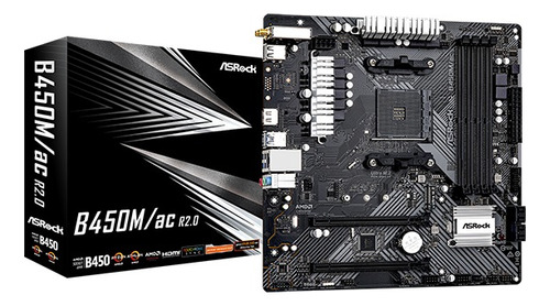 Motherboard Asrock B450m Am4 M.2 Ddr4 Mother Color Negro