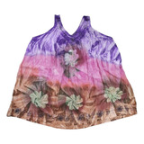 Vestido Niña Batik Tie Dye India Bordado Artesanal Talle 10