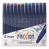 Marcador Borrable Pilot Frixion Fineliner 12 Colores