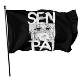 Bandera De Ahegao Senpai De 3 X 5 Pies Poliéster Ojale...