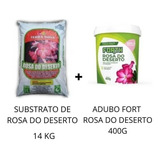Combo Substrato Rosa Do Deserto 14kg + Fertilizante Forth