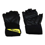 Guantes Pesas Gimnasio Fitness Gym Miyagi Cuero Muñequera