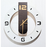 Reloj De Pared Calado Madera Diseño Nordico Moderno 50cm