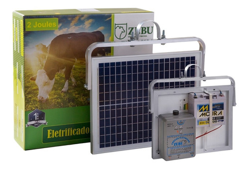 Eletrificador Solar Cerca Rural 50km Zebu Bateria Interna 2j