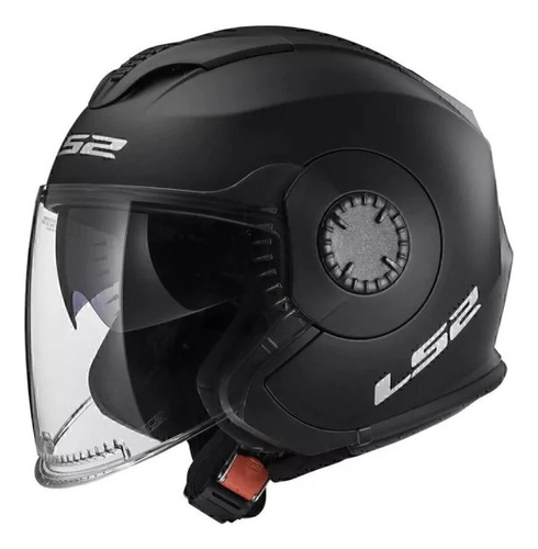 Casco Abierto Ls2 570 Verso Negro Mate Doble Visor Antrax