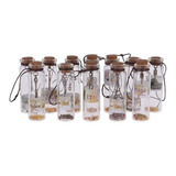 Juego De 12 Mini Botellas De Cristal Retro