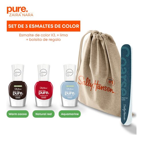 Set Esmaltes De Color X3 Sally Hansen Ft.zaira Nara: Marron