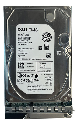 Hd Dell 8tb 7.2k 3,5 Sata 6gbp/s Pn F4jxt 0f4jxt (com Gaveta Nova) @