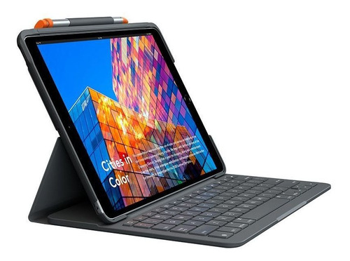 Capa Com Teclado Logitech Slim Folio P/ iPad 3°geração Preto