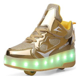 S Zapatos Para Niños Con Luces Led, Patines Con Ruedas