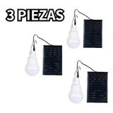 . 3 Lámparas Led Solares + Panel Solar, Diseño De Gancho