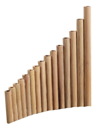Instrumento De Viento De Bambú Natural De 15 Tubos Panpipe G