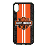 Funda Protector Para iPhone Harley Davidson Rayas Motos Line