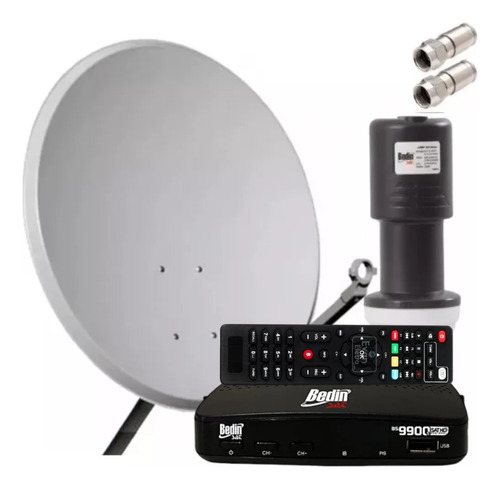 Receptor Digital Full Hd Bedin + Antena + Lnbf + Conector