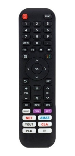 Control Remoto En2130 Para Smart Tv Sanyo Noblex Hisense