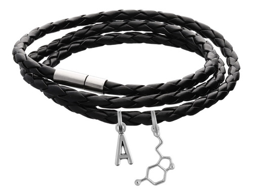 Pulsera Serotonina Brazalete Dije Molécula Felicidad Letra