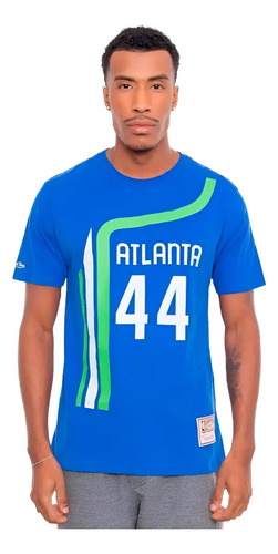 Camiseta Nba Mitchell Ness Name And Number Pistol Mt335-azul | Parcelamento sem juros