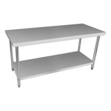 Mesa De Apoio Industrial Em Aço Inox Açougue Padaria 120x70