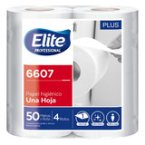 Papel Higiénico Elite Plus Simple Hoja 50 Mts. 4 X 12 (6607)