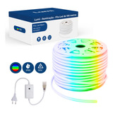 Mangueira Fita Led Neon Flex 100m 127v Conector Tomada Brilho Decorativos Cor Da Luz Colorido Rgb Lumi 1ª Linha