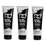 Shampoo Matizador Gris Boosting Ultra Black Fidelite Pack X3