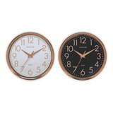  Relógio De Parede Rose Gold 23cm Para Cozinha Sala Quarto