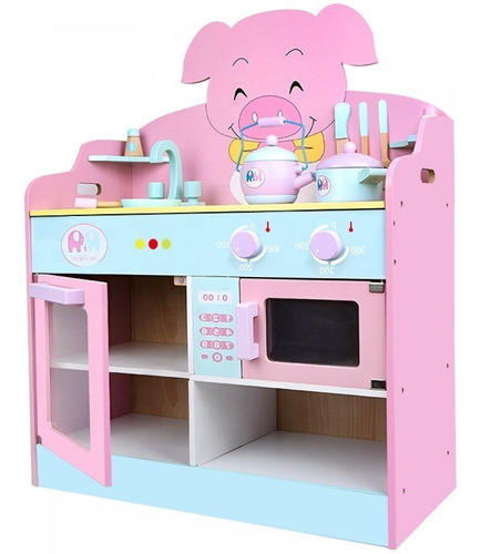 Cocina De Madera Para Niña Diseño Cerdito