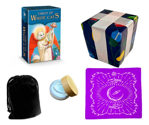 Tarot Gatos Blancos /regalo Navideño /kit Para Regalar Tarot