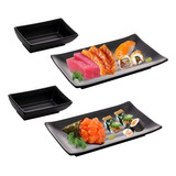 Jogo P Servir Comida Japonesa Travessa Sushi Jantar 4pçs