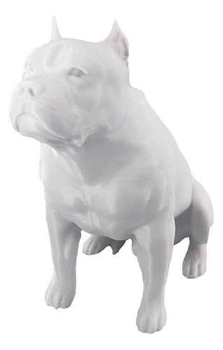 Pitbull Filhote Macho Com Gravata Miniatura Decoração 3d