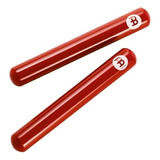 Claves Meinl Percussion Cl7r Fibra Solida Alto Volumen Rojo