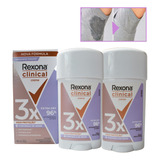 2 Antitranspirante Novo Rexona Clinical Extra Dry Creme 58 G