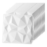 Oferta 7m2 Panel Muro Decorativo 3d Blanco 50x50  + Adhesivo