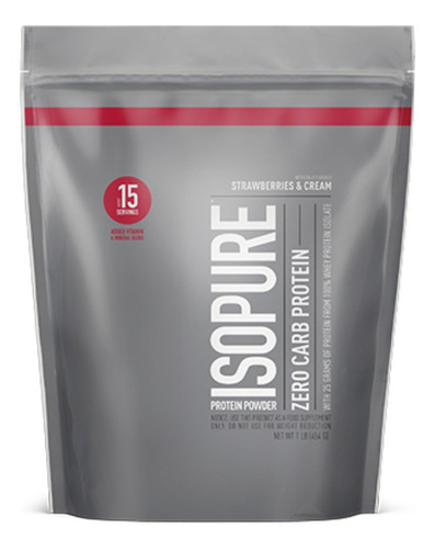 Suplemento En Polvo Isopure  Zero Carb Proteína Sabor Strawberries & Cream En Sachet De 454g