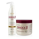 Kit Shock3 Óleo De Argan Shampoo + Blindagem Nutra Hair
