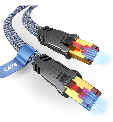 Cable Ethernet Snowkids Cat 8 De 25 Pies, Cable Ethernet De 