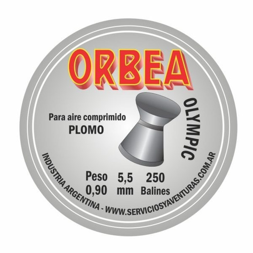 Balines Orbea 5.5mm Olympic 0,95grs X 250 Unidades