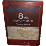 Memory Card Ps2 8mb Original Funcional Roja *play Again*