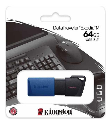 Pen Drive Kingstone 64gb Datatraveler Exodia M Usb 3.2