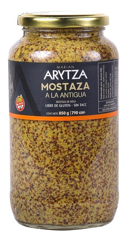 Mostaza Gourmet Arytza A La Antigua 850g. - Sin Tacc
