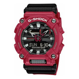 Reloj Casio G-shock Shape Nut Original Ng/nr Resina Hombre Color De La Correa Rojo